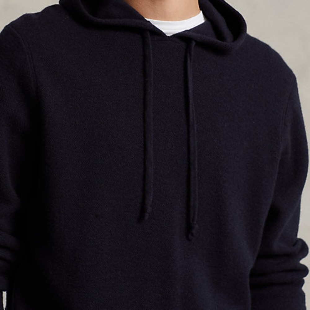 NWOT Polo Ralph Lauren Mesh-Knit Cashmere Hooded Sweater